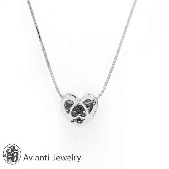 diamonds in rhythm heart necklace