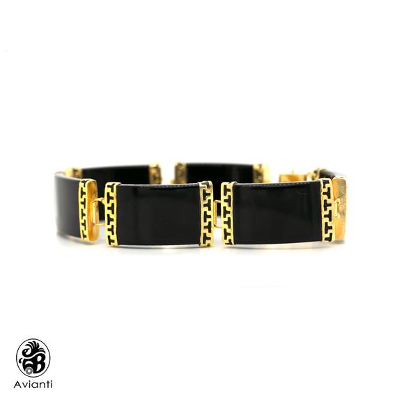 Birks Bee Chic Yellow Gold Black Onyx Bracelet